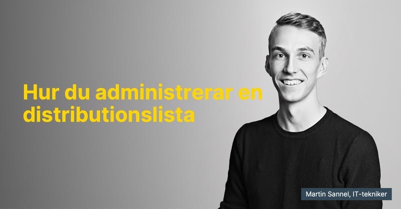 Hur du administrerar en distributionslista