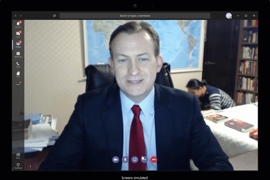 Change your background in the video meeting