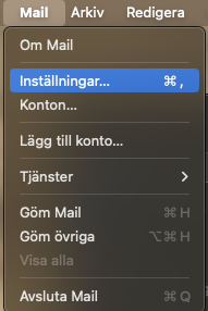 microsoft exchange inställningar