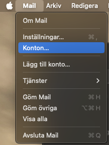 microsoft exchange inställningar